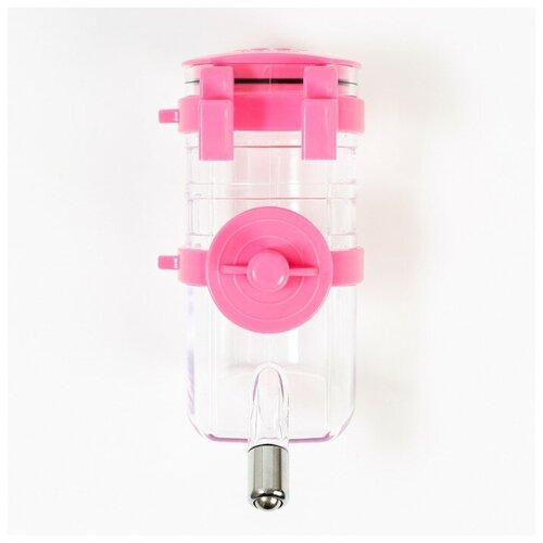 Поилка внешняя для клетки 500 мл розовая 582₽