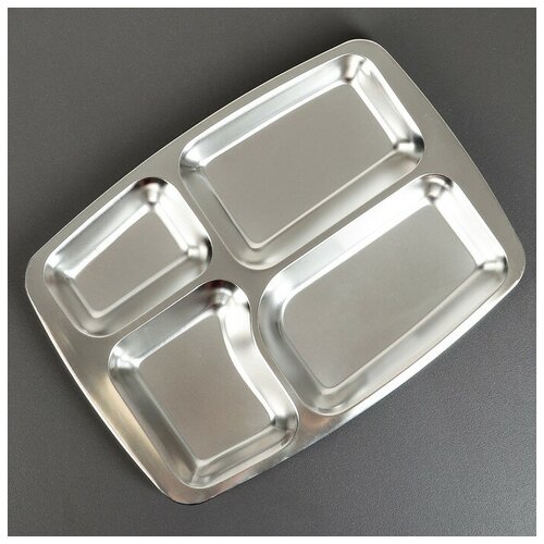 Поднос из нержавеющей стали 365272 см 4 секции 678₽