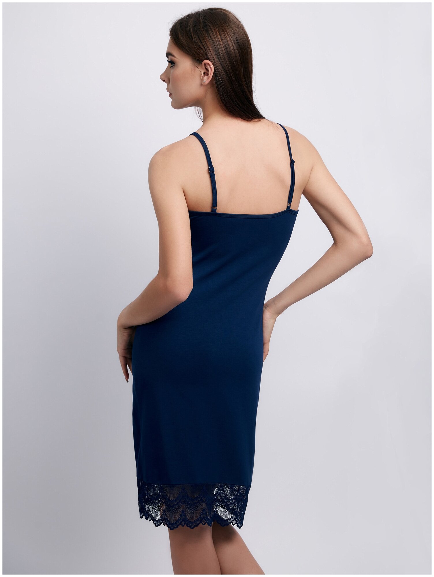 Ночная сорочка сексуальная с кружевом Mon Plaisir, арт.45490192, синий, размер 50 - фотография № 5