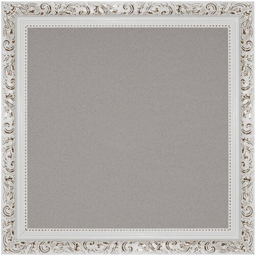 Рама багетная VIDA-ART 25х25см, со стеклом и картоном, цвет: белый с золотом