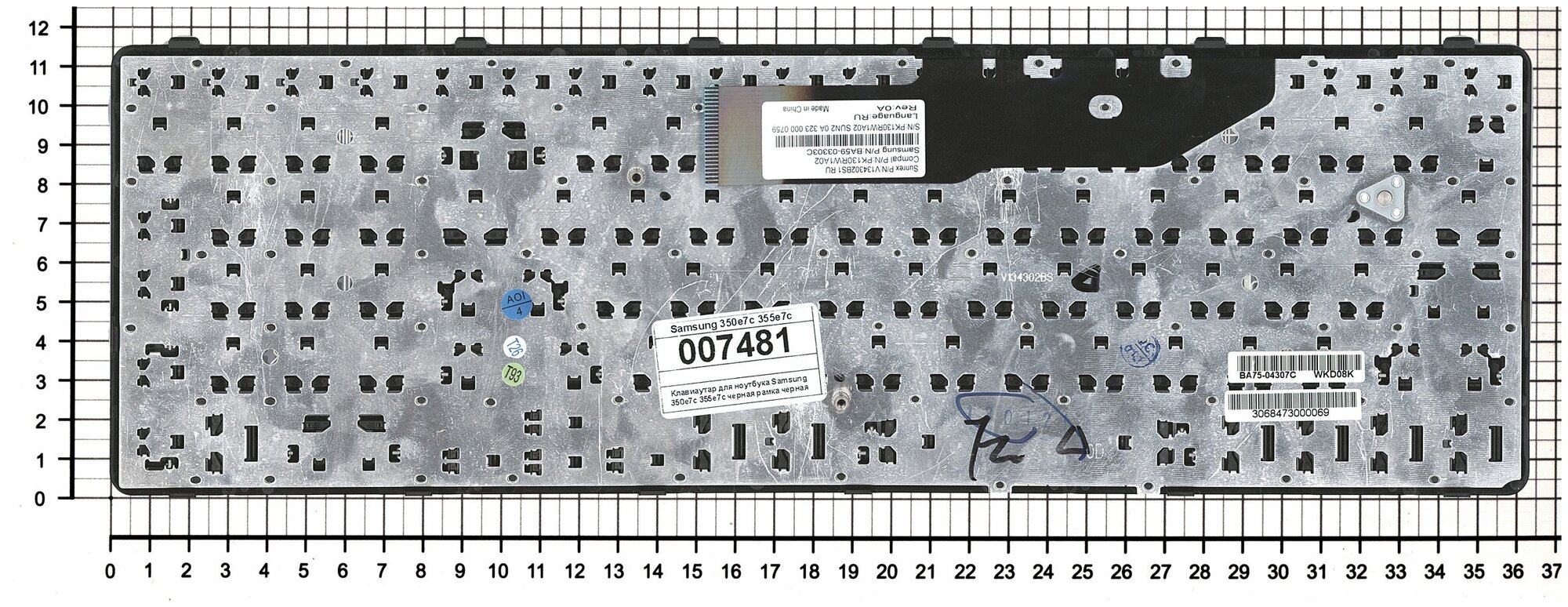 Клавиатура для ноутбука Samsumg NP355E7C черная с рамкой