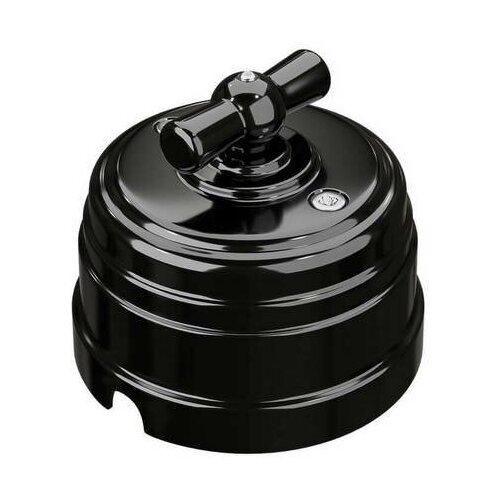 Выключатель пластиковый проходной 2 положения, цвет - черный