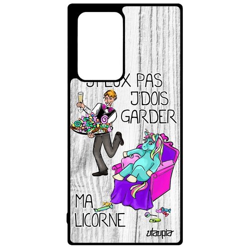 фото Ударопрочный чехол для мобильного // samsung galaxy note 20 ultra // "не могу - сижу с единорогом!" анекдот юмор, utaupia, светло-серый