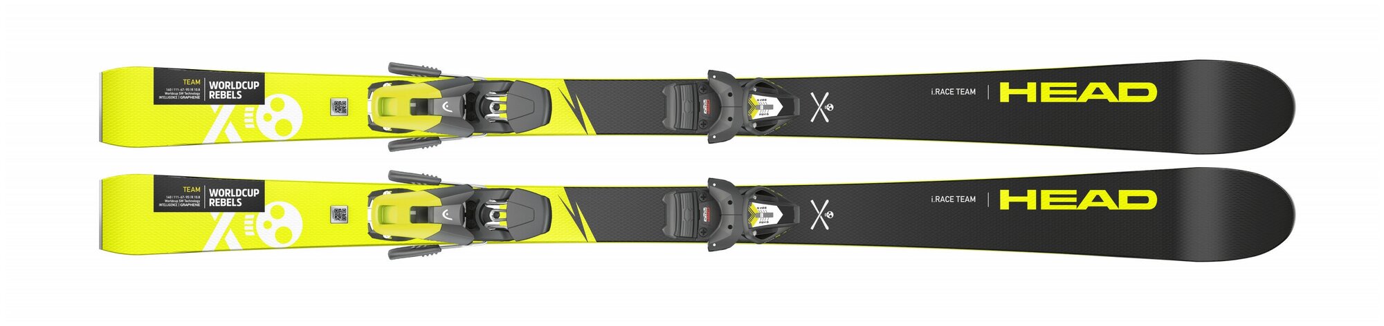 Горные лыжи с креплениями HEAD 2021-22 WC iRace Team SW+SX 7.5 GW CA BRAKE 78 [J] Black/Neon Yellow (см:130)