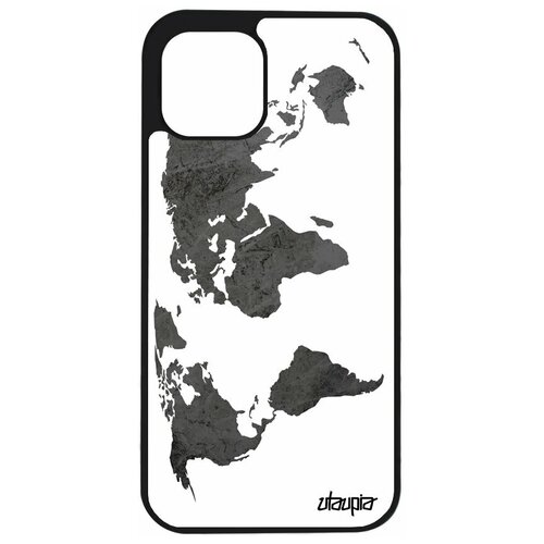 фото Чехол на смартфон apple iphone 12, "карта мира" материк атлас utaupia