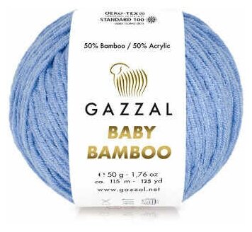 фото Пряжа Gazzal Baby Bamboo 50% акрил, 50% бамбук, 50г, 115м