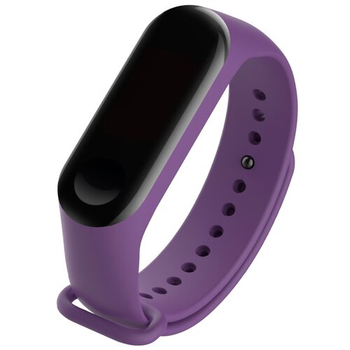 фото Силиконовый ремешок для фитнес трекера xiaomi mi band 3 и mi band 4 / спортивный premium браслет для сяоми ми бэнд 3 и ми бэнд 4 / резиновый сменный ремешок премиум качества (сиреневый) сotetci