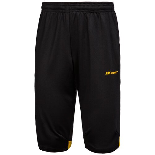 Шорты 2K SPORT, размер YS(34), черный, желтый брюки 2k sport размер ys 34 черный желтый