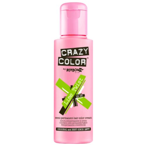 Crazy Color Краситель прямого действия Semi-Permanent Hair Color Cream, 68 lime twist, 100 мл