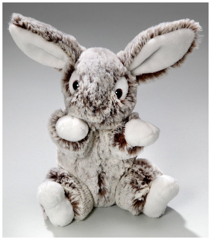 Игрушка мягконабивная LEOSCO Кролик 16 см серый