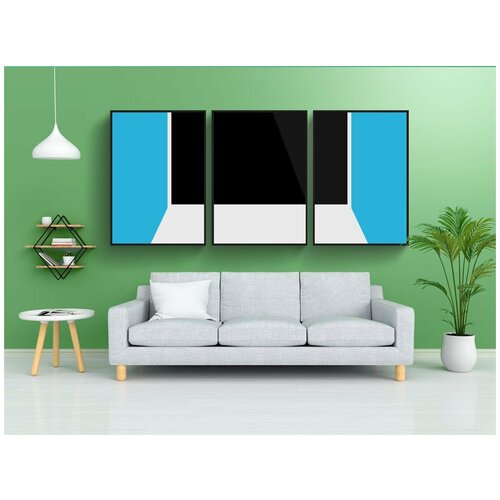 фото Набор модулных постеров для интерьера "ноутбук, технология, компьютер" 60x90 см. в тубусе, без рамки lotsprints