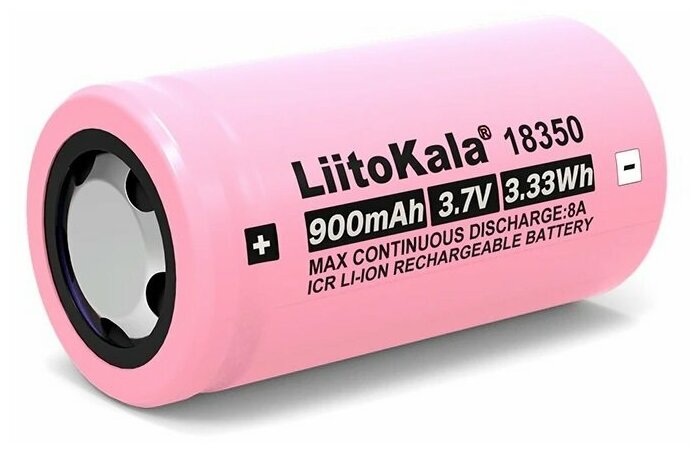 Аккумулятор LiitoKala типа 18350 (900mAh, Li-ion) без защиты