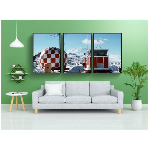 фото Набор модулных постеров для интерьера "антарктида, зима, снег" 60x90 см. в тубусе, без рамки lotsprints
