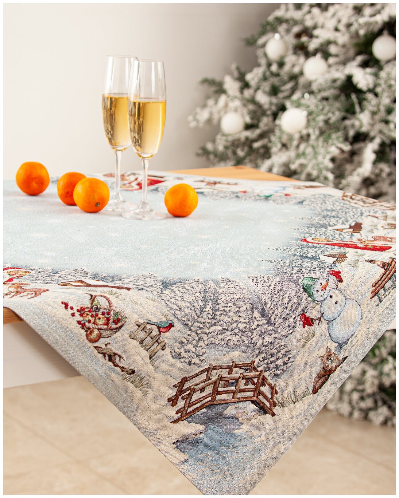 фото Скатерть Le Gobelin Герда 100х100 см