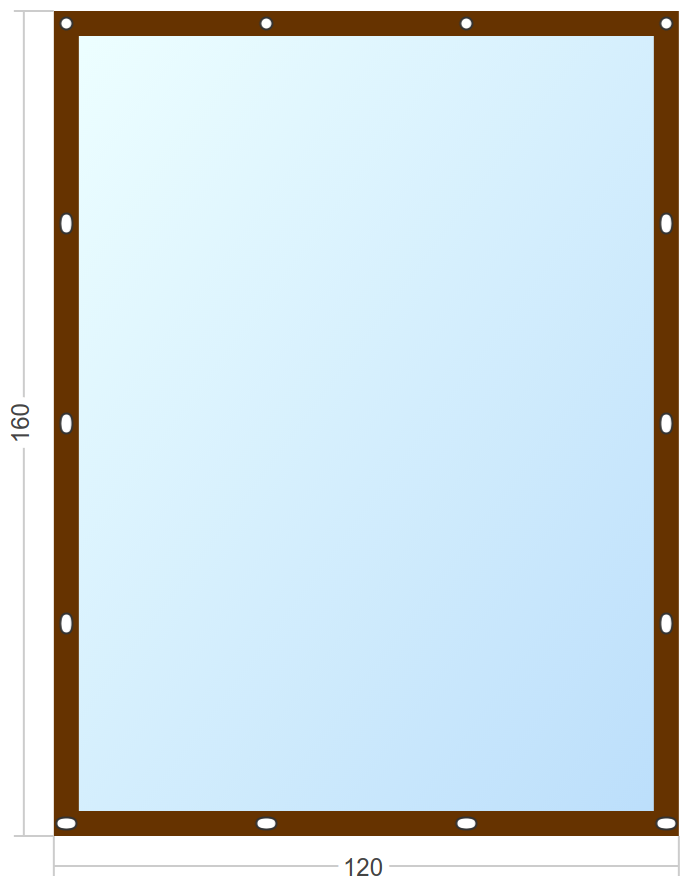Мягкое окно Софтокна 120х160 см съемное, Французский замок, Прозрачная пленка 0,7мм, Коричневая окантовка, Комплект для установки - фотография № 2