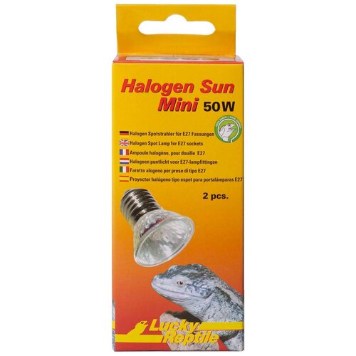 [282 r1 46682] reptile one halogen heat lamp infrared 72w галогенная лампа с ик излучением для терр е27 72 вт 1 шт Лампа галогенная LUCKY REPTILE Halogen Sun Mini 50Вт, E27 (Германия)