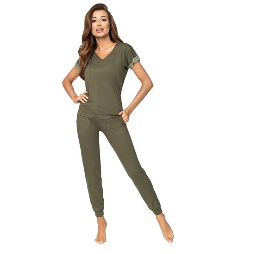 Пижама Donna, размер M, зеленый брюки из вискозы zarina 1224200744 хаки 48