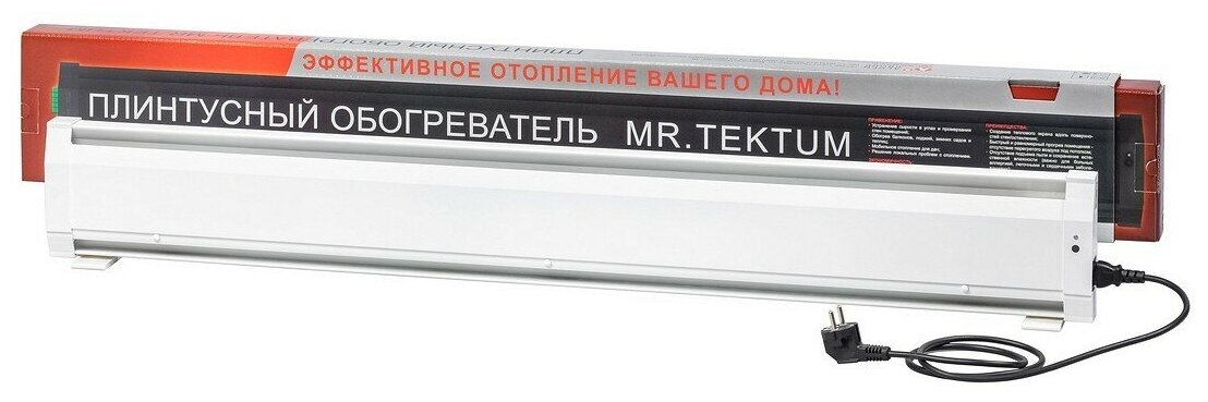 Электрический плинтусный обогреватель Mr.Tektum 675Вт Smart Line 1,6м - фотография № 4
