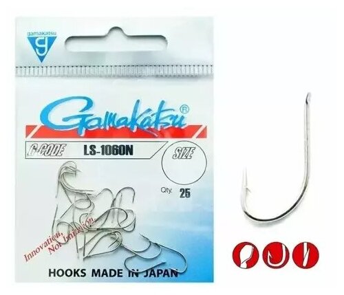 Крючок Gamakatsu Hook LS-1060N (Nickel) №06