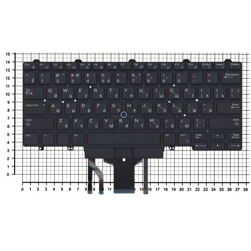 Клавиатура для ноутбука Dell Latitude E5450 E7450 E5470 черная с подсветкой и трекпойнтом keyboard cover for dell latitude 14 5480 5490 5491 7480 7490 e5470 e5480 e5490 e7480 e7450 e7470 e7490 protector skin case tpu