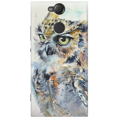 фото Re:pa накладка transparent для sony xperia xa2 с принтом "красочный филин"