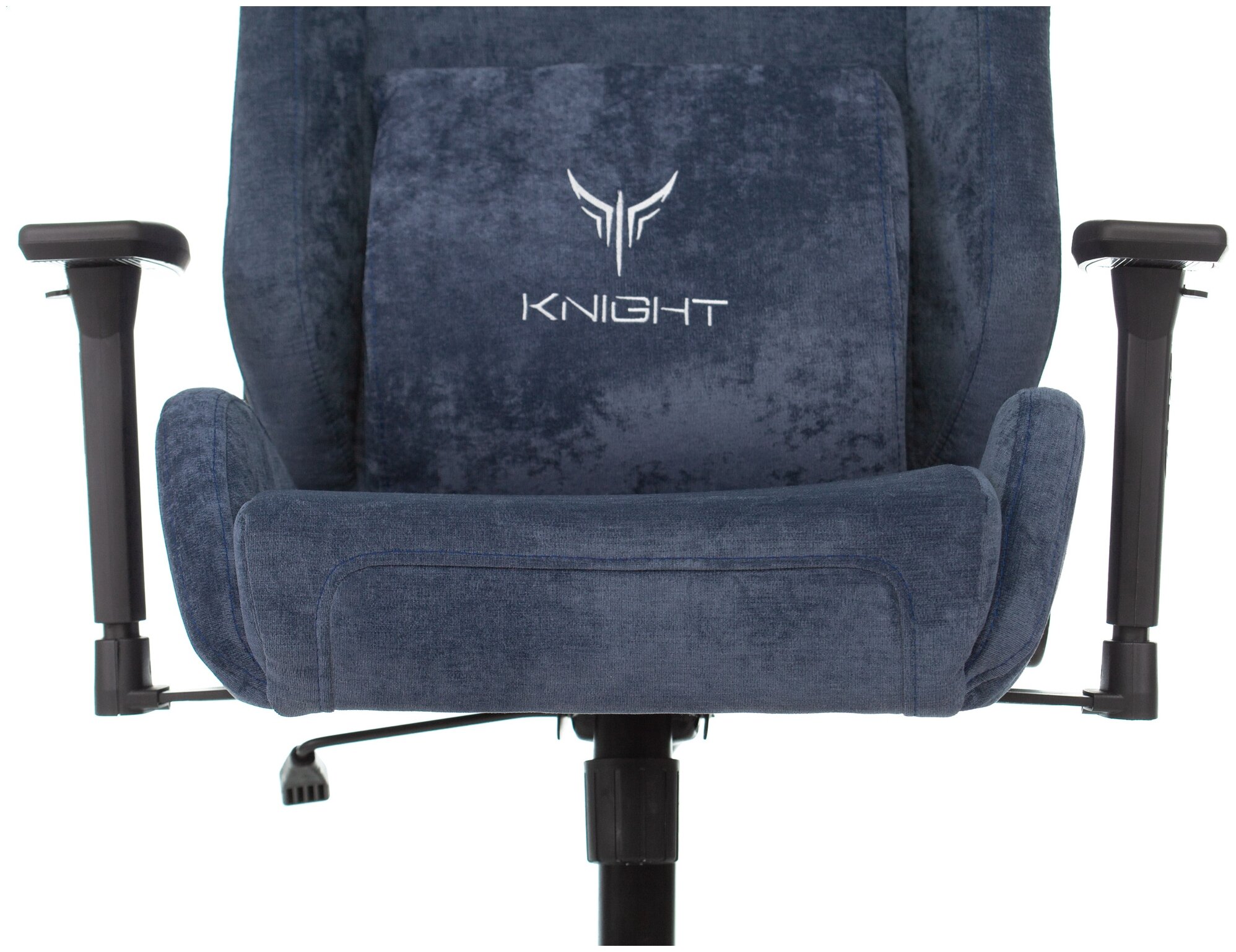 Кресло игровое KNIGHT N1 Fabric синий Light-27 с подголов. 795 крестовина металл - фотография № 3