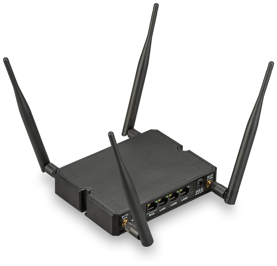 Роутер Kroks Rt-Cse m6-G гигабитный со встроенным модемом LTE cat.6, WiFi 2,4ГГц и 5 ГГц, разъёмы приёмных антенн F-типа
