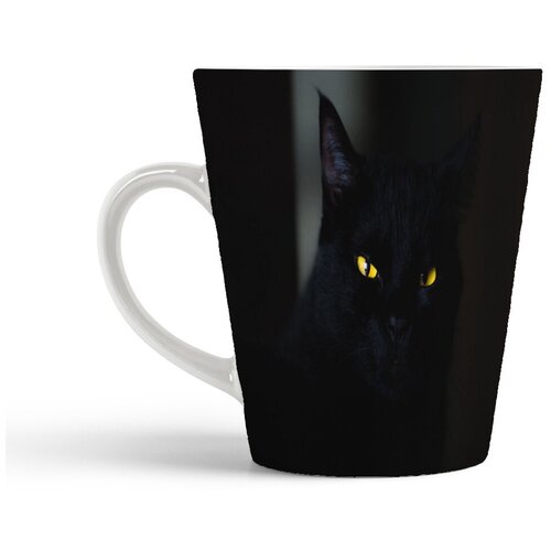фото Кружка-латте coolpodarok кошачий взгляд из темноты