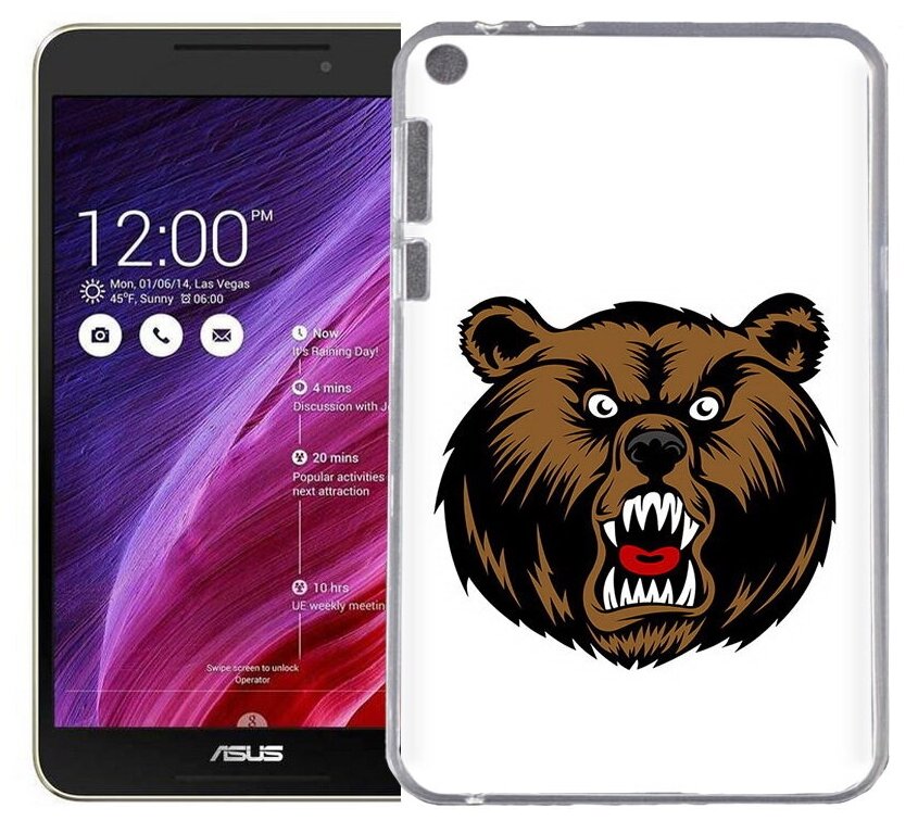 Чехол задняя-панель-накладка-бампер MyPads бурый для Asus Fonepad 8 FE380CG/FE380CXG (K016) противоударный