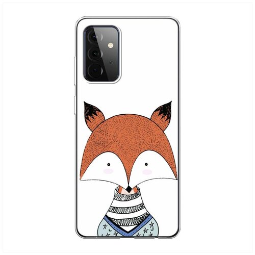 фото Силиконовый чехол "лиса в модном свитере" на samsung galaxy a72 / самсунг галакси а72 case place