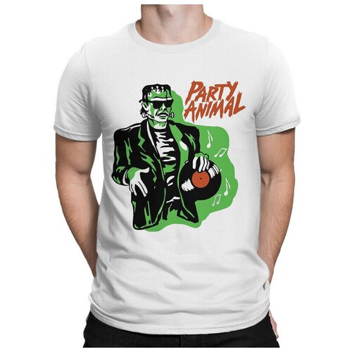 фото Футболка design heroes тусовщик франкенштейн мужская белая 2xl