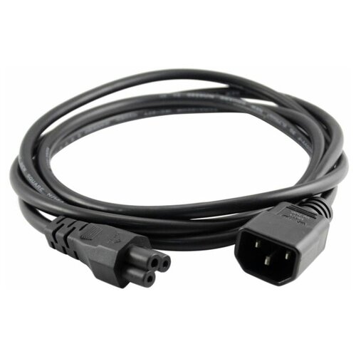 Кабель IEC 320 C14-IEC-320-C5, PowerCom, 1.2m, черный