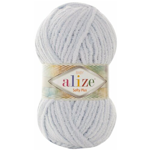 Пряжа Alize Softy Plus (500 светло-серый), 5 шт. по 100 г, Alize