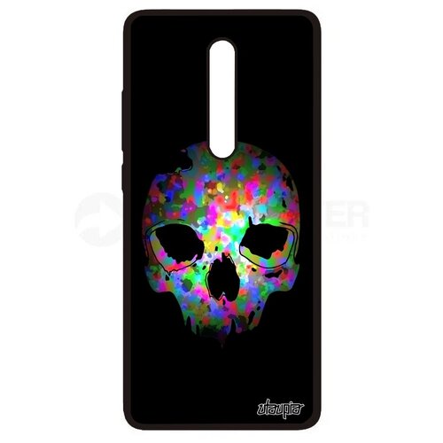 фото Яркий чехол на мобильный // xiaomi mi 9t pro // "череп" кость death, utaupia, черный