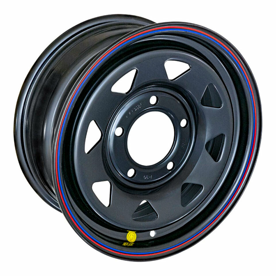 Off-Road Wheels Диск усиленный стальной черный (треугольник мелкий) 7x16/6*139.7 D110 ET0 Черный