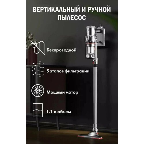 Беспроводной пылесос вертикальный ручной бытовой с контейнером для уборки дома офиса телескопическая труба с защитой от перегрева До 2000ваттВТ 755500₽