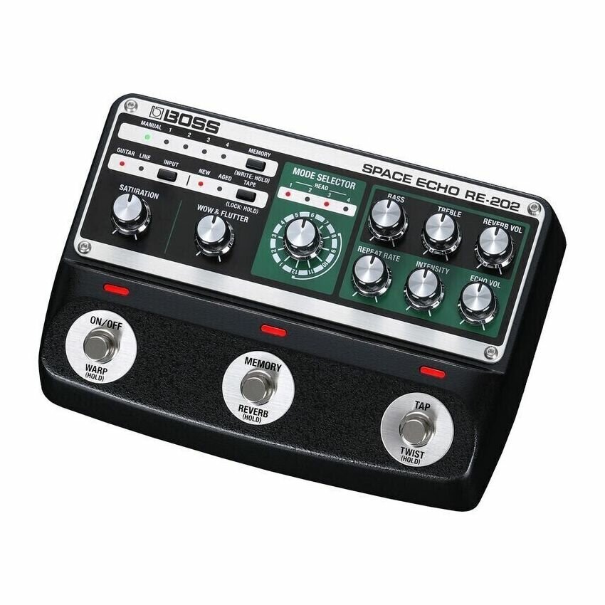 Педаль эффектов для гитары Boss RE-202, delay/reverb, 4 пресета — фото 1