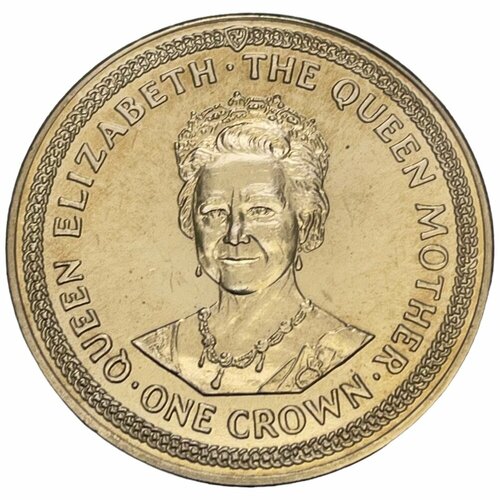 Остров Мэн 1 крона 1985 г. (85 лет со дня рождения Королевы Матери - Взрослая королева) (CN)