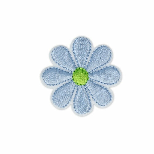 Gamma Термоаппликация №04/5 №1580H цветок голубой 3.5х3.5 см 1580H