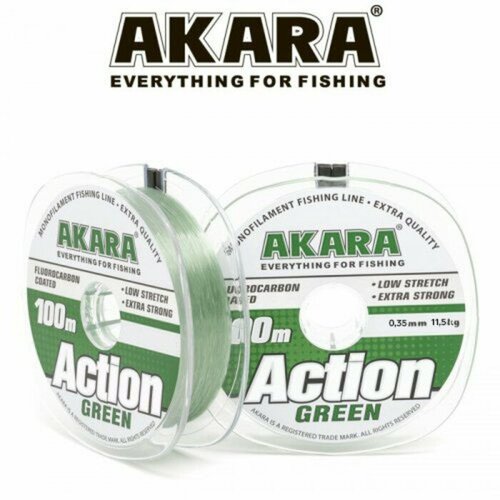 фото Леска akara action mossgreen, цвет серо-зеленая, d=0,35, 100 м. нет бренда