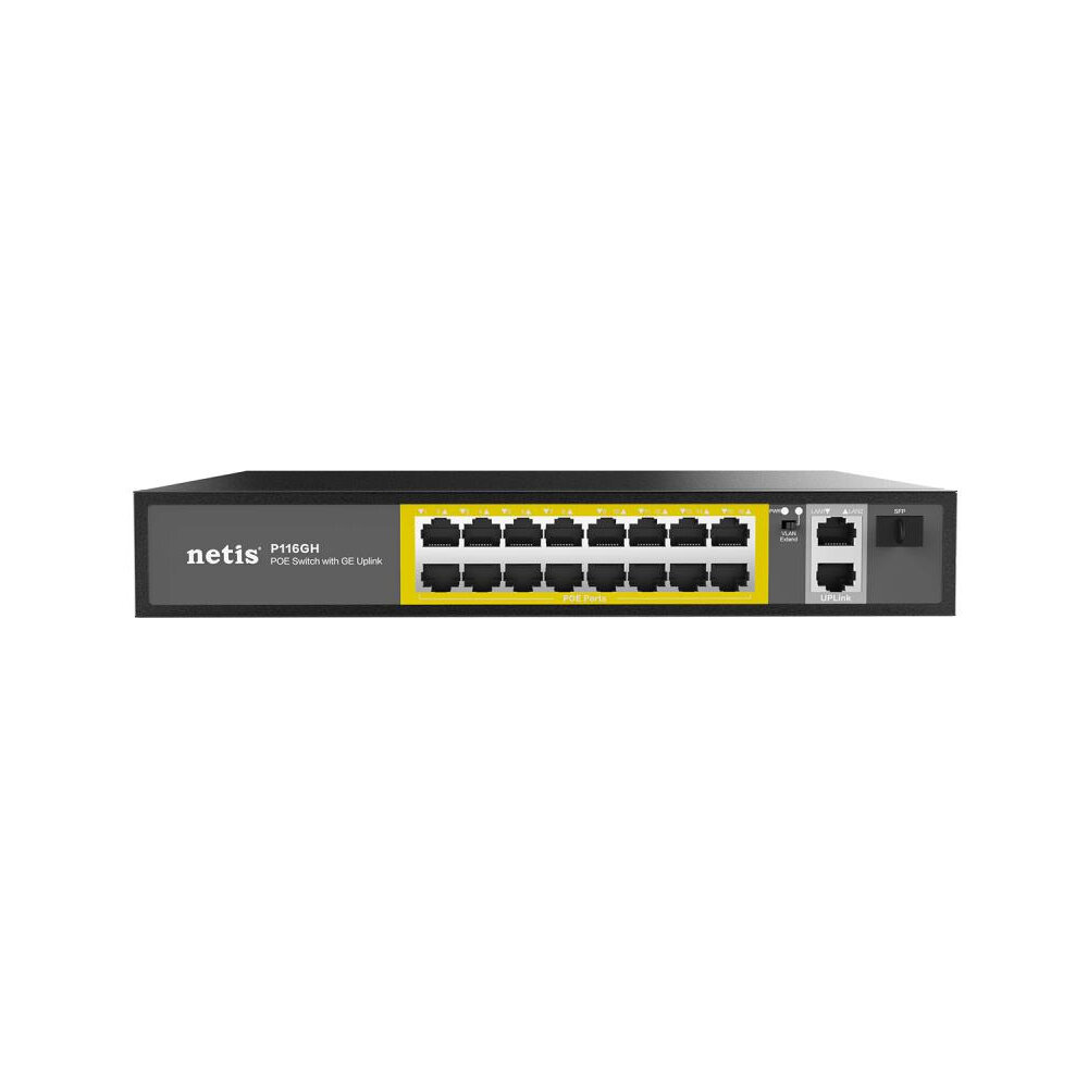 Коммутатор 16PORT 10/100M 16POE+2XGE+SFP P116GH NETIS