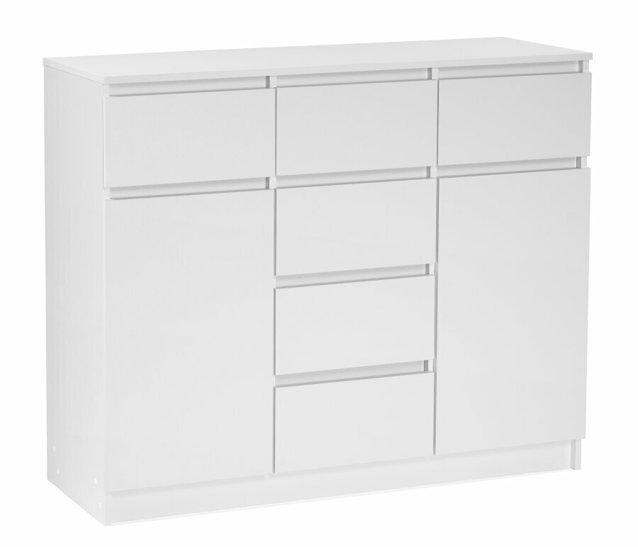 фото Комод Woodville Мадера Комби 2 ЛДСП белый