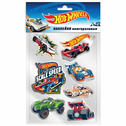 Наклейки ND Play гелевые, Хот Вилс, дизайн 2 (295090) наклейки гелевые hot wheels набор 1 15 26 см 1 шт