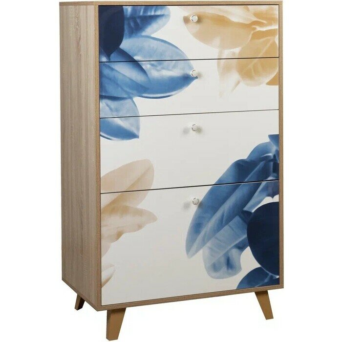 фото Олмеко Комод 63.01 "Аккорд" (дуб сонома / белый)