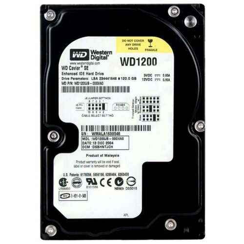 Жесткий диск Western Digital WD1200JB 120Gb 7200 IDE 3.5 HDD жесткий диск western digital wd600lb 60gb 7200 ide 3 5 hdd