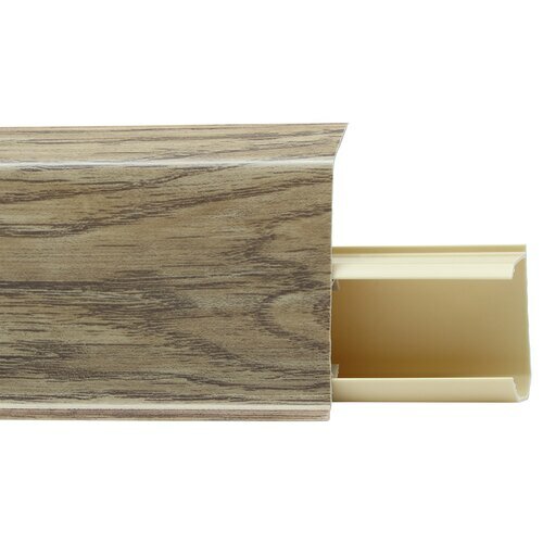 фото Плинтус пластиковый Winart Quadro 55 мм Дуб Эльбрус 538