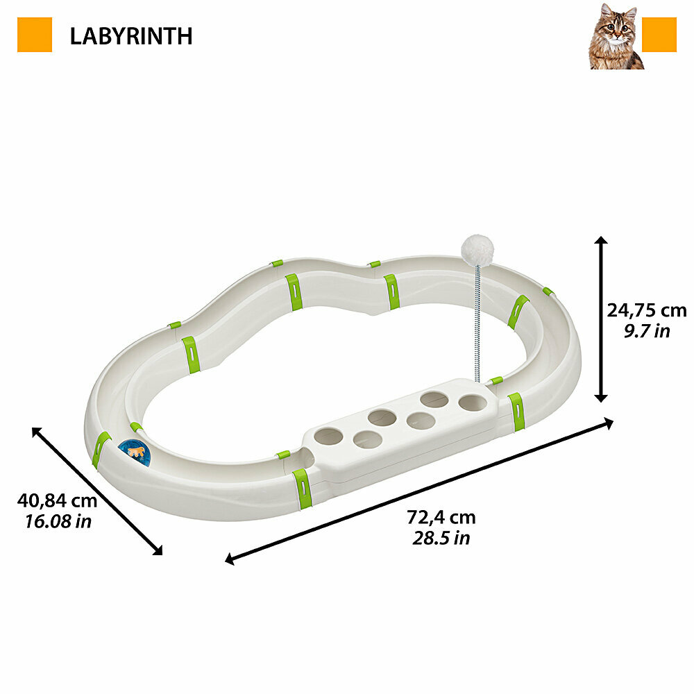 Ferplast интерактивная игрушка LABYRINTH для кошек (72х40х24 см) - фото №10