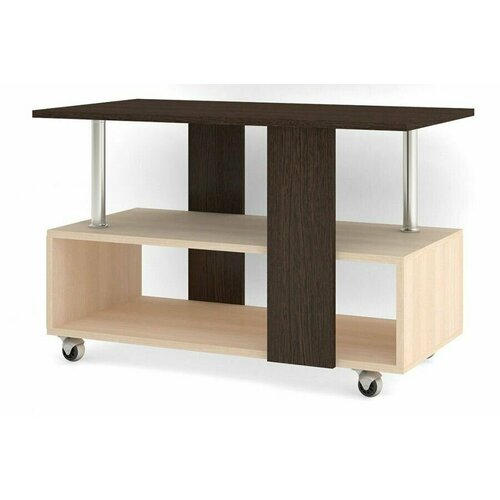 Стол журнальный Круиз-2 СЖ.020.870-00 венге цаво/дуб млечный, мобильный