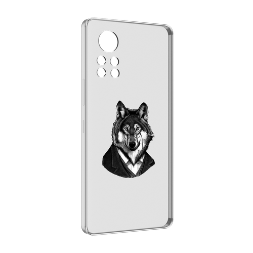 Чехол MyPads волк в пиджаке для Infinix Note 12 i X667 задняя-панель-накладка-бампер