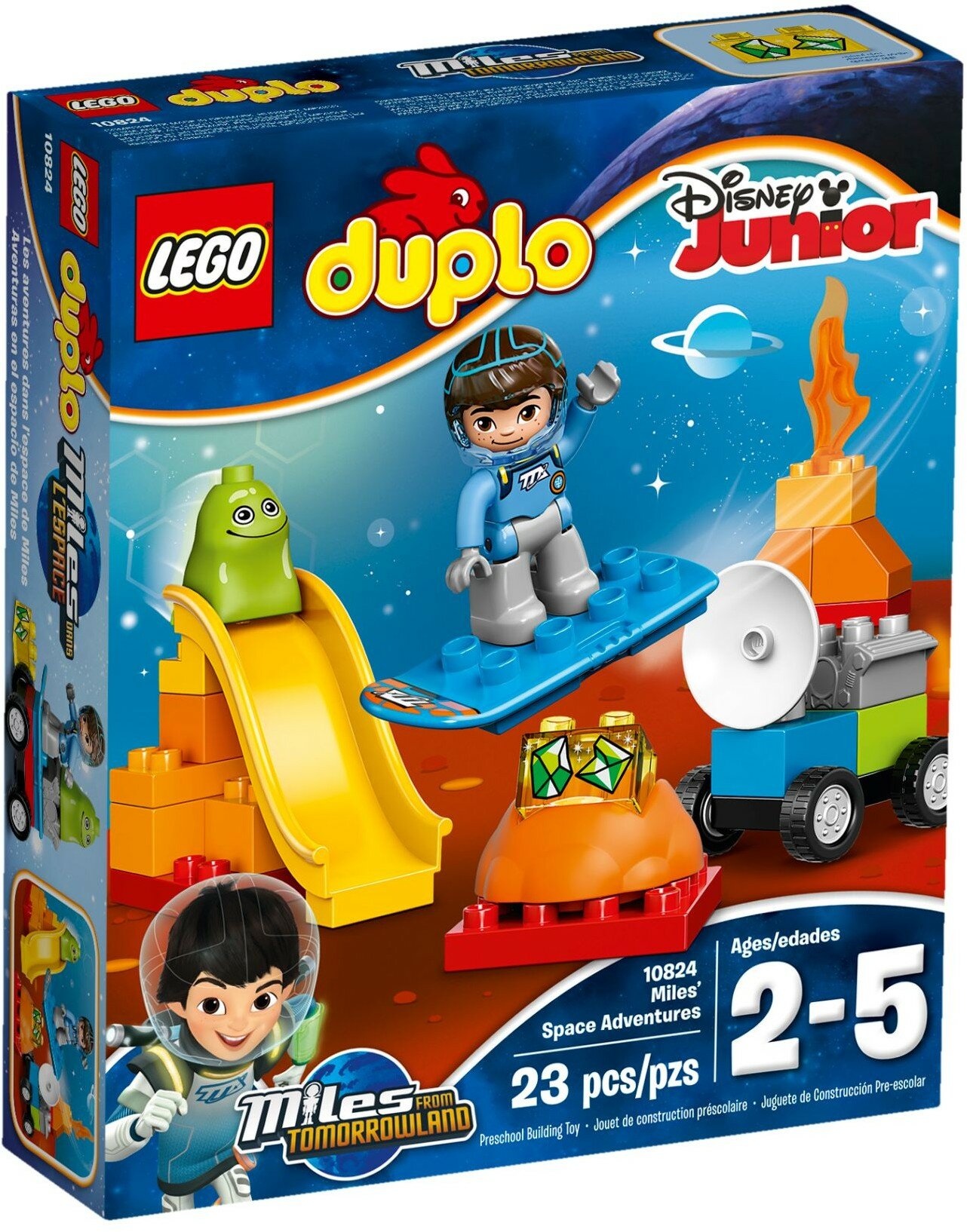 Конструктор LEGO DUPLO 10824 Космические приключения Майлза, 23 дет.